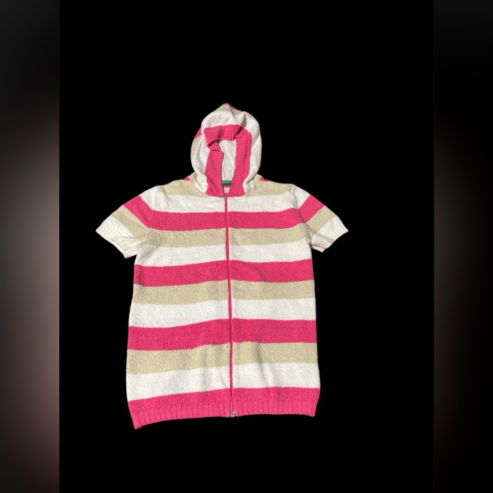 Stripe Hooded Coverup